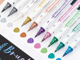 Set 10 marcadores metalicos con glitter